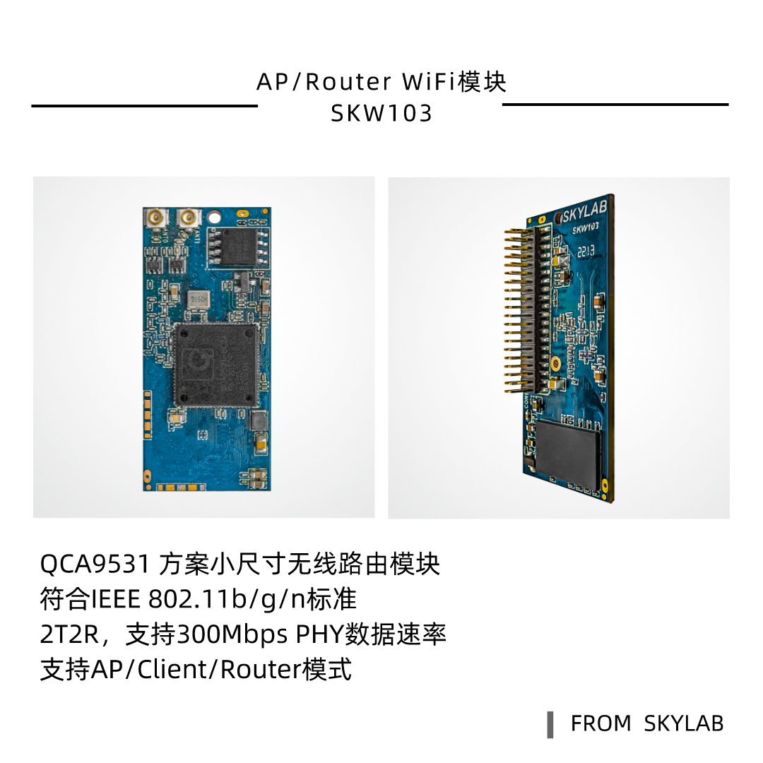 QCA9531模块，无线路由中继WiFi模块SKW103可以实现哪些功能？